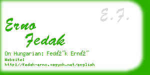 erno fedak business card